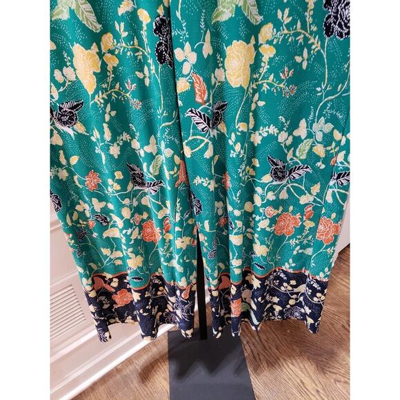 Est. 1946 Calypso Green Floral Polyester Boho Hippie Chic Harem Pants 22/24W - Picture 3 of 12